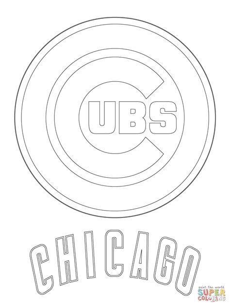 chicago cubs logo coloring page